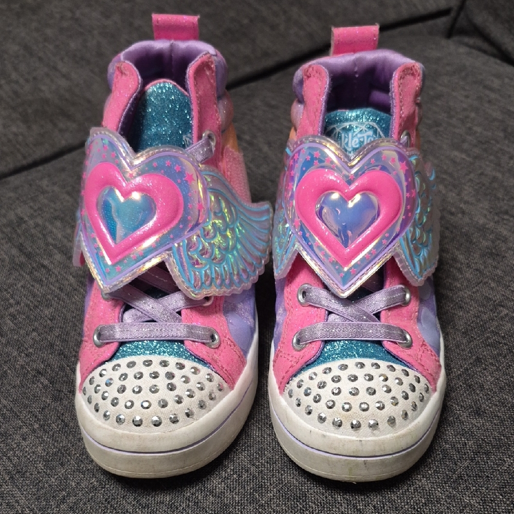 Colorful Kids Shoes with Heart Design